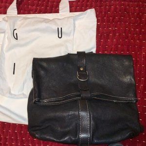 Guidi Black Horse Leather Backpack